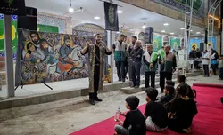 پرده‌خوانی خادم‌یاران رضوی خوزستان در موکب امام رضا (ع) چذابه