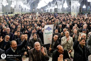 تشرف کاروان 4500 نفره آذربایجان شرقی به حرم مطهر رضوی