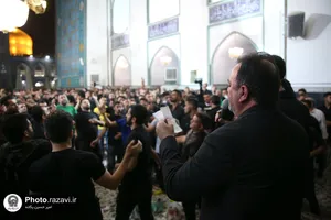 عزاداری هیئت حسینیه اعظم زنجان در حرم مطهر رضوی