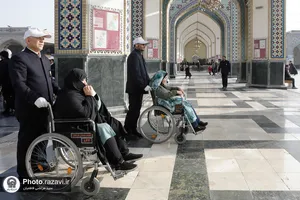 تشرف کاروان معلولان خراسان شمالی به حرم مطهر رضوی