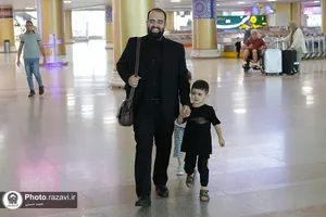 استقبال از علیرضا بیژنی، قاری و موذن بارگاه منور رضوی در بازگشت از مسابقات بین&zwnj;المللی قرآن کریم مالزی