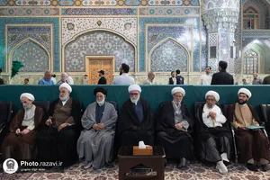 مراسم بزرگداشت آیت&zwnj;الله سیدموسی شبیری زنجانی در حرم مطهر رضوی