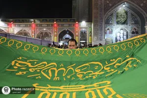 مراسم وداع معتکفین رجبیه در حرم مطهر رضوی