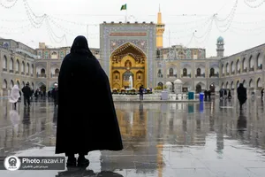 بارش باران در حرم مطهر رضوی