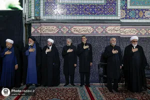 مراسم بزرگداشت چهلمین روز تدفین رهبر شهید انقلاب اسلامی در حرم مطهر رضوی