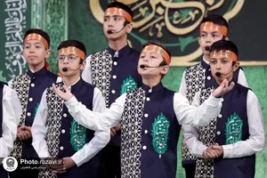 جشن میلاد پیامبر اکرم و امام صادق علیهما السلام در رواق امام خمینی حرم مطهر رضوی