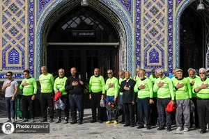 تشرف گروه دوچرخه سواری ارادتمندان امام رضا علیه&zwnj;السلام به حرم مطهر رضوی
