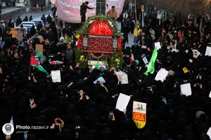 تشییع پیکر شهیده فاطمه دهقانی در مشهد