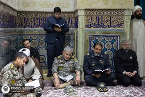 تشرف خانواده شهدای پدافند هوایی ارتش به حرم مطهر رضوی
