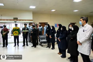 حضور خدام حرم مطهر رضوی در بیمارستان امید