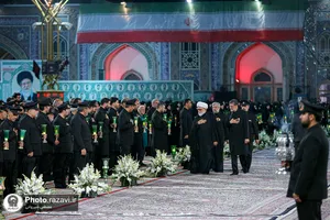 آیین خطبه&zwnj;خوانی شب شهادت امام رضا علیه&zwnj;السلام در حرم مطهر رضوی