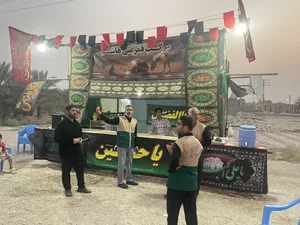 بازدید مدیر کانون&zwnj;های خدمت رضوی بوشهر از مواکب اربعینی در تنگستان/ گزارش تصویری