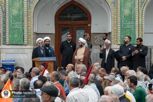 تشرف کاروان پیاده قافله عشق و انتظار استان البرز به حرم مطهر رضوی
