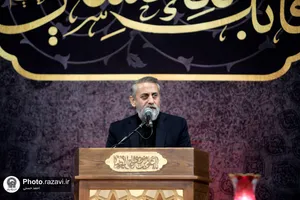 مراسم وداع با پیکر شهید سیدهاشم حسینی در حرم مطهر رضوی