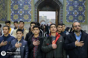 تشرف کاروان دانش&zwnj;آموزی زیارت اولی از استان فارس به حرم مطهر رضوی