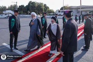بدرقه شیوخ عشایر عراق در فرودگاه شهید هاشمی&zwnj;نژاد مشهد
