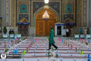 مراسم افطاری طرح ضیافت اکرام رضوی در باب الهادی علیه&zwnj;السلام