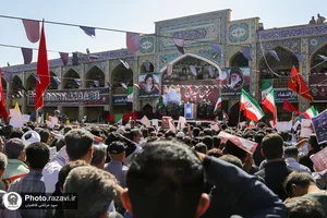 مراسم تشییع پیکر شهدای حرم احمد بن موسی در شیراز