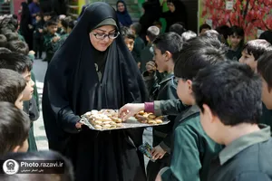مراسم جشن میلاد امام رضا علیه&zwnj;السلام در مدارس مشهد