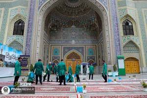 مراسم افطاری طرح ضیافت اکرام رضوی در باب الهادی علیه&zwnj;السلام