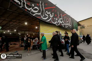 حضور قائم مقام تولیت آستان قدس رضوی در مواکب مسیر قوچان