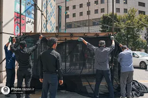 آماده&zwnj;سازی حرم مطهر رضوی در آستانه تشییع رهبر شهید انقلاب-2