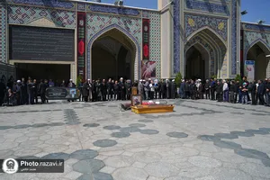 تشییع پیکر حجت&zwnj;الاسلام کریم عبدالهی نژاد در حرم مطهر رضوی
