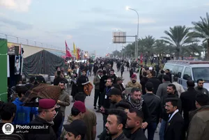 موکب آستان قدس رضوی در فرودگاه بغداد