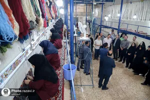 بازدید کارکنان آستان قدس رضوی از شرکت فرش