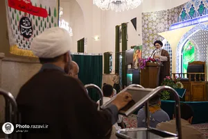 ویژه برنامه شب میلاد پیامبر اکرم (ص) و امام جعفر صادق (ع) با حضور زائران اردوزبان در رواق غدیر