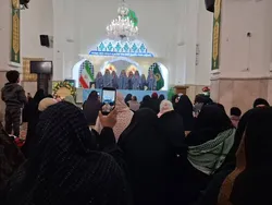 نغمه شادی بانوان اردو زبان در میلاد سیدالساجدین (ع) در حرم مطهر رضوی