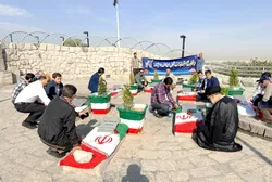 تجدید میثاق کارکنان مؤسسه تربیت بدنی بنیاد کرامت رضوی با آرمان‌های شهدا در سال روز طوفان‌الاقصی