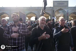 عزاداری خدام در روز شهادت امام رضا علیه السلام