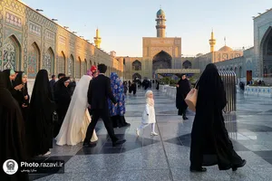 حال و هوای حرم مطهر رضوی در ایام میلاد امیرالمومنین علیه السلام
