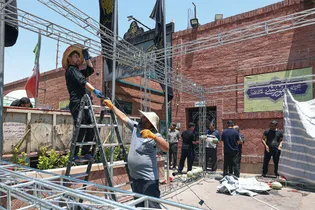 آماده‌سازی موکب جوانان رضوی برای میزبانی از زائران