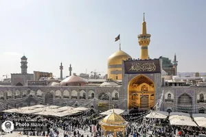 سیاه&zwnj;پوشی حرم مطهر رضوی در پی حمله تروریستی رژیم صهيونيستی به غزه