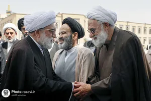 تشییع پیکر مرحوم سید جواد حجازی در حرم مطهر رضوی