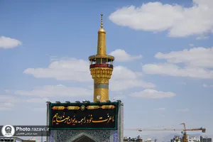 کتیبه آرایی اماکن متبرکه رضوی در دهه پایانی ماه صفر