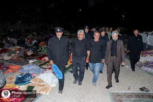 بازدید مدیر عالی حرم مطهر رضوی از موکب کفشداران در ملک&zwnj;آباد 