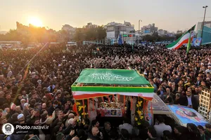 تشییع شهید مدافع امنیت حسن براتی در مشهد مقدس
