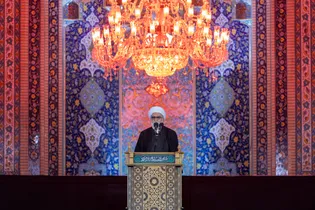 آیین خطبه‌خوانی شب شهادت امام رضا علیه‌السلام در حرم مطهر رضوی-1