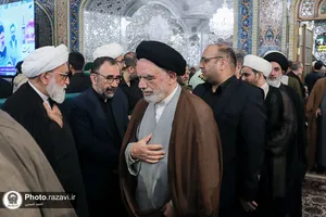 مراسم بزرگداشت آیت الله رئیسی در حرم مطهر رضوی