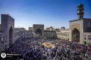 آیین تعویض پوش ضریح و پرچم گنبد منور رضوی-3