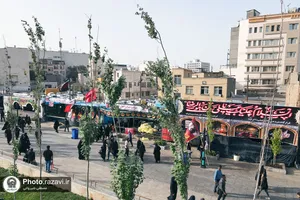 عکس های هوایی از مواکب خدمت رسان به زائرین حرم مطهر رضوی