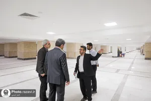 بازدید معاون فرهنگی اجتماعی معاون اول رئیس جمهور از فعالیت&zwnj;های عمرانی حرم مطهر رضوی