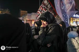 تشییع پیکر شهید گمنام دفاع مقدس در بلوار سجاد مشهد