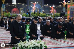 آئین خطبه&zwnj;خوانی شب عاشورا در حرم مطهر رضوی-1