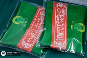 دوخت لباس مراسم شیرخوارگان حسینی در حرم مطهر رضوی