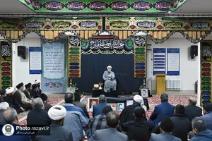وداع با پیکر شهید گمنام در زائرشهر رضوی