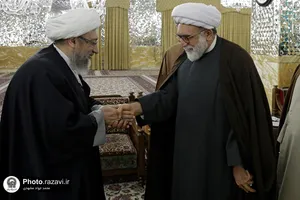 دیدار رئیس تشخیص مصلحت نظام با علما و اساتید حوزه علمیه مشهد مقدس
